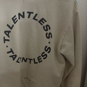 TALENTLESS Beige Hoodie for Men